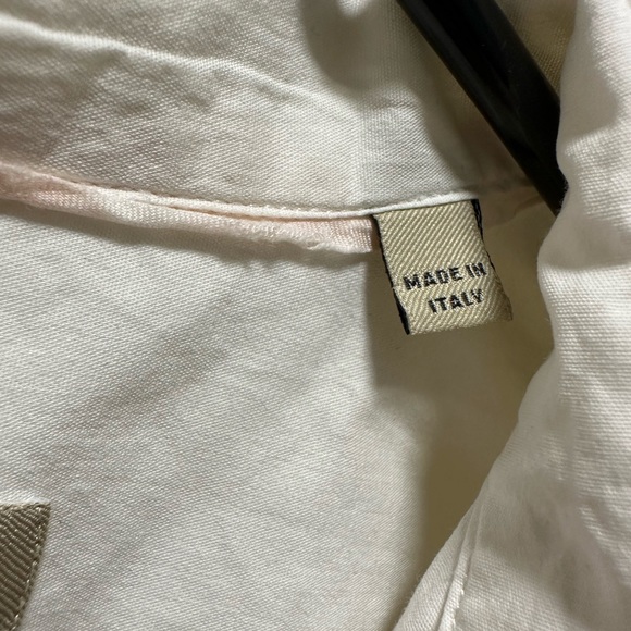 White Burberry short sleeve button down - Picture 3 of 5